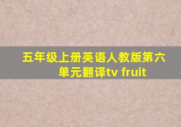 五年级上册英语人教版第六单元翻译tv fruit